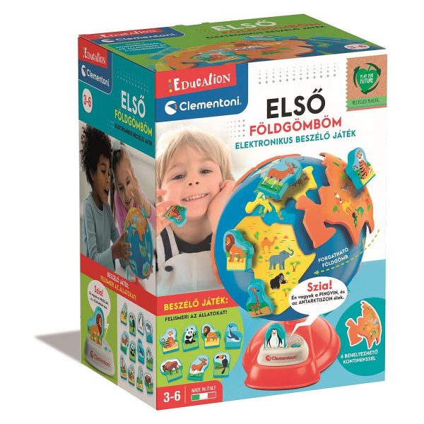Animals Min Första Elektroniska Pratande Glob Clementoni 27x17 cm