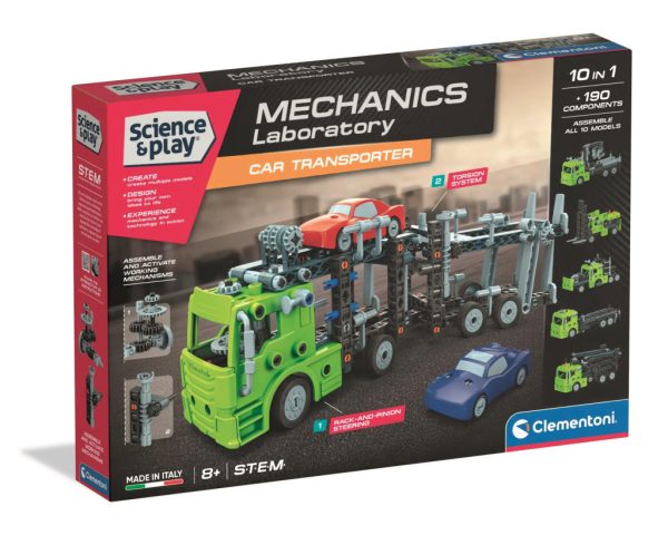Vehicle Mechanics Biltransportör 10 i 1 Byggsats Clementoni