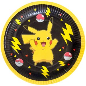 Pokémon Yellow Thunder pappersassiett 8 st 18 cm
