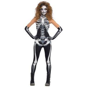 Halloween Babe Skelett vuxendräkt L