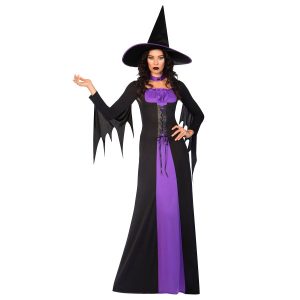 Halloween Klassisk Häxdräkt för Vuxna M/L