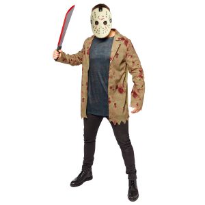 Halloween skräckinjagande Jason vuxendräkt M/L