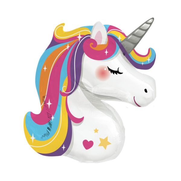 Unikornis Bright Rainbow folieballong 78 cm
