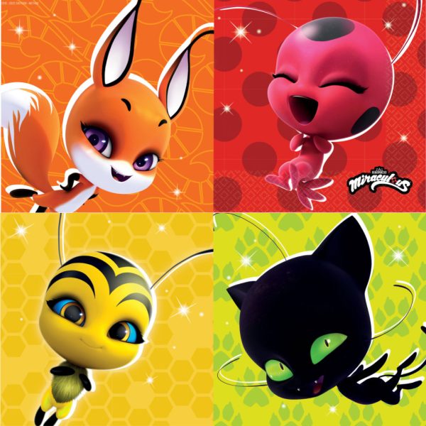 Miraculous Ladybug Kwami servetter 16-pack 33x33 cm