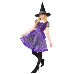 Witch Movie Purple Willow vuxendräkt XS