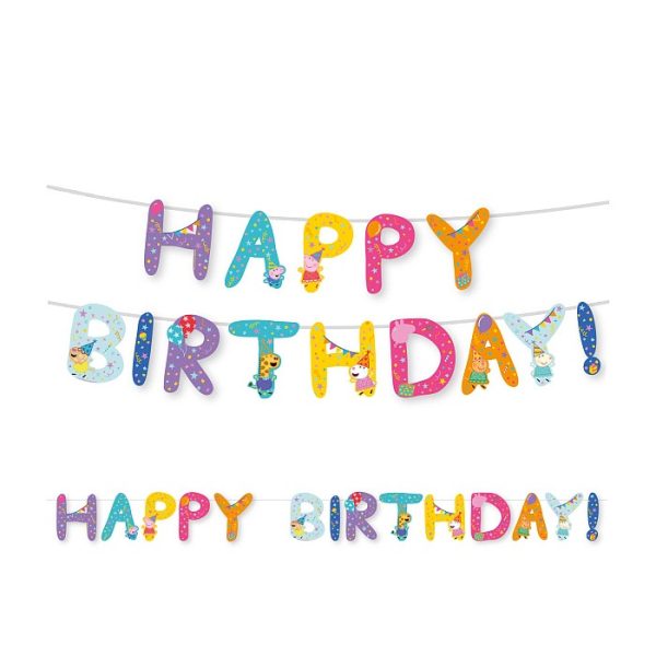 Greta Gris Celebration Happy Birthday-banner 3,2 m