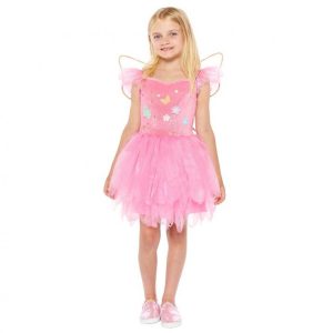 Fairy Pink Maskeraddräkt 3-4 år