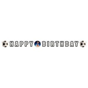 Football Kick It Happy Birthday pappersskylt 180 cm