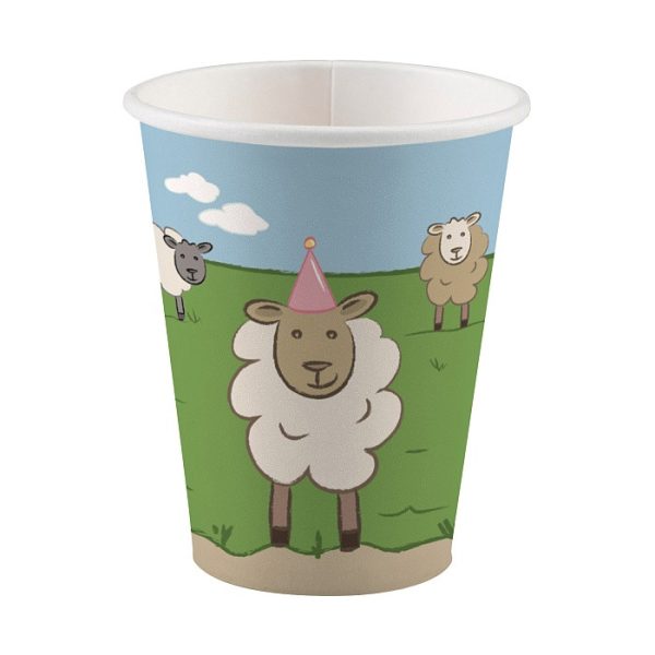 Farm Party pappersmuggar 8-pack 250 ml