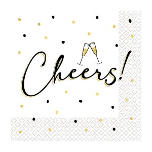 Celebrate Cheers servetter, set om 16, 33x33 cm