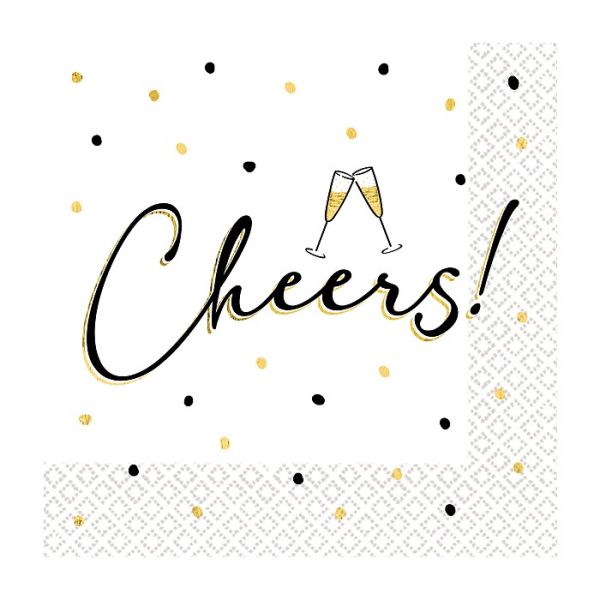 Celebrate Cheers servetter set om 16, 33x33 cm