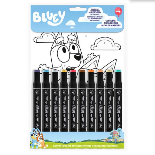 Bluey Livsnummer målarbok