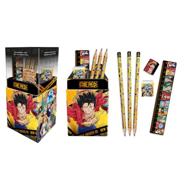 One Piece skrivbordsset med pennhållare, 6 delar