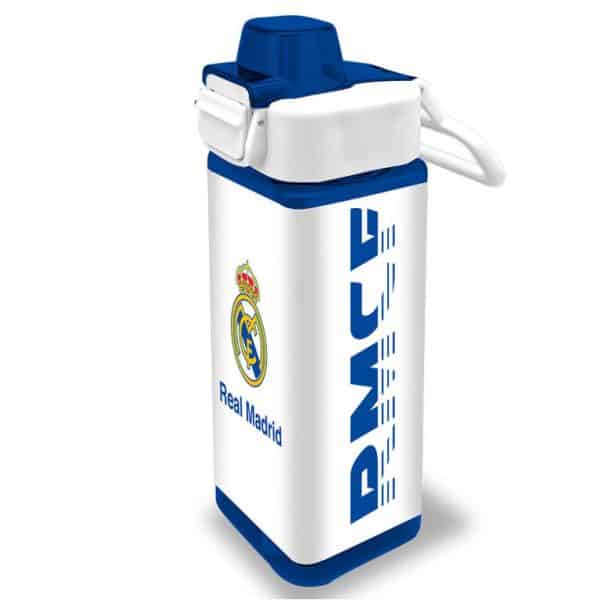 Real Madrid fyrkantig plastflaska med sugrör 500 ml