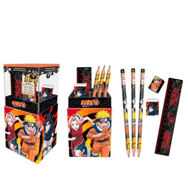 Naruto skrivbordspennhållare set 8x20 cm