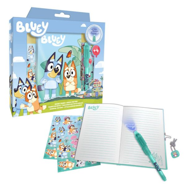 Bluey Life dagbok + magisk penna set