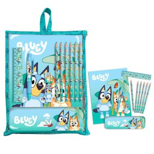 Bluey skrivset med hållare