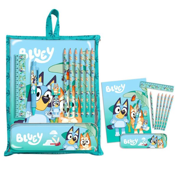 Bluey skrivset med hållare, 11 delar