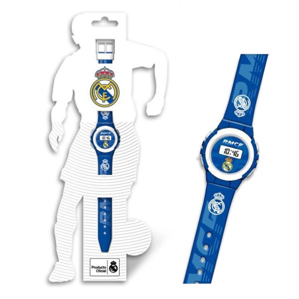 Real Madrid Emblem Blue digital klocka