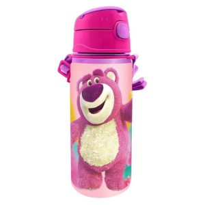 Disney Toy Story Lotso aluminiumflaska med sugrör och krok 600 ml