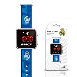 Real Madrid Emblem blå digital LED-klocka