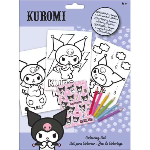 Hello Kitty Kuromi målarset med klistermärken