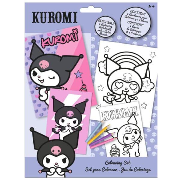 Hello Kitty Kuromi färgläggningsset
