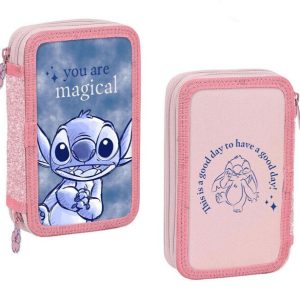 Disney Lilo and Stitch Fyllt Pennfodral med 2 Våningar