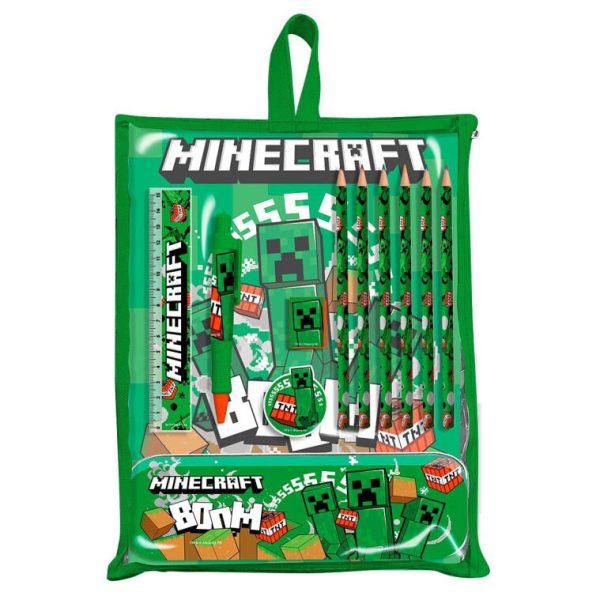 Minecraft Boom skrivset med hållare 22x30 cm