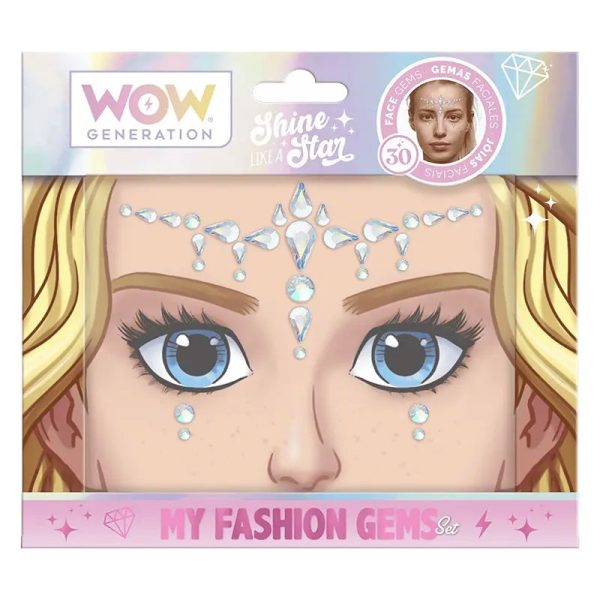 WOW Generation ansiktsdekal med självhäftande strass