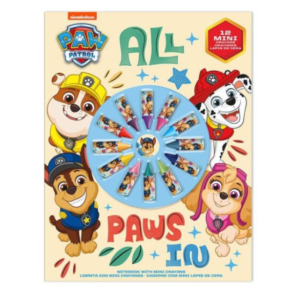 Paw Patrol Future Leader anteckningsbok med mini kritor