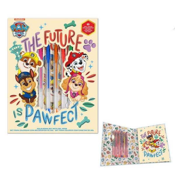 Paw Patrol Future Leader anteckningsbok med gelpennor
