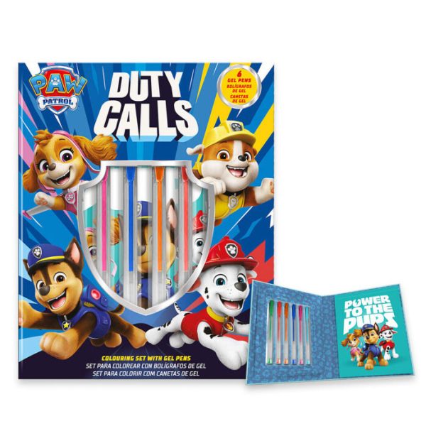 Paw Patrol Duty Calls anteckningsbok och gelpennor set