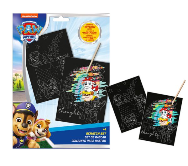 Paw Patrol Happy Thoughts scratch art-set