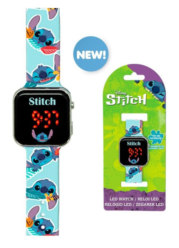 Disney Lilo and Stitch Magisk blå digital LED-klocka