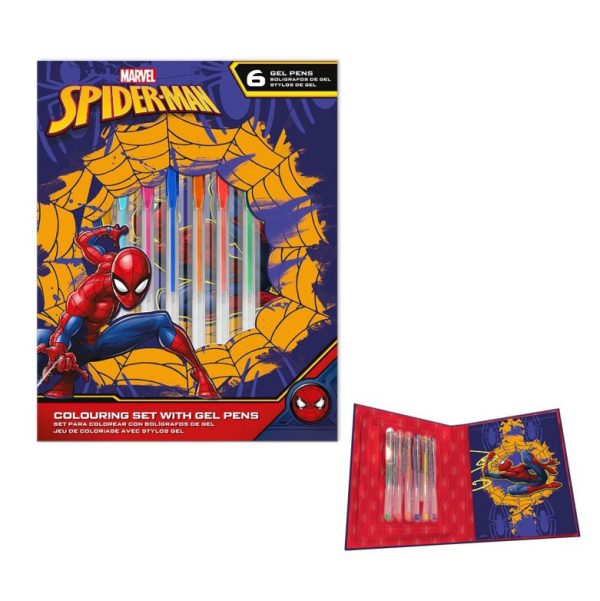 Spindelmannen Web-Slinger anteckningsbok + gelpennor set