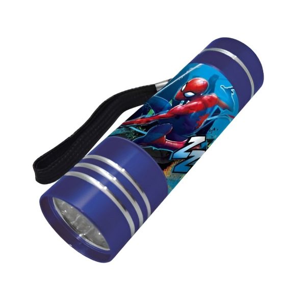 Spindelmannen blå LED-ficklampa 9 cm