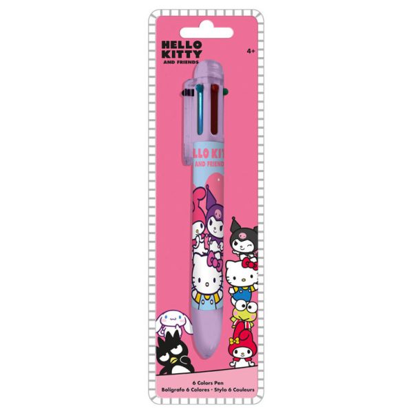 Hello Kitty Friends 6-färgs penna