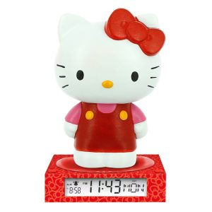 Hello Kitty Röd 3D Nattlampa och Väckarklocka