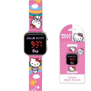 Hello Kitty regnbågsfärgad digital LED-klocka
