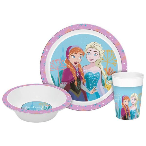 Disney Frozen Enchanted middagsset, mikrovågssäkert set i låda
