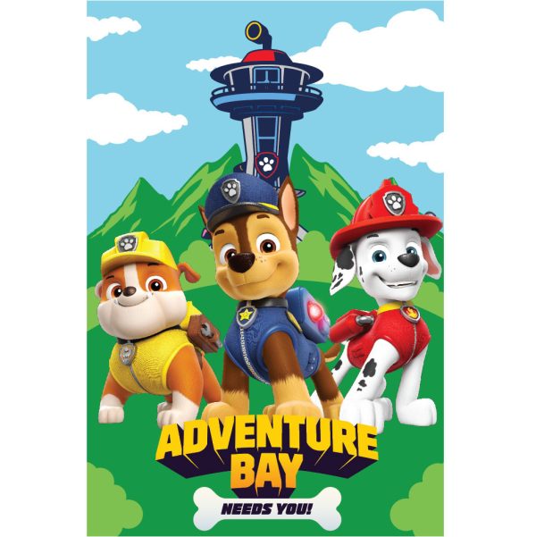 Paw Patrol Adventure Bay fleecefilt 100x150 cm