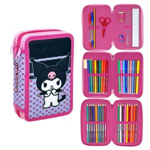 Hello Kitty Kuromi pennfodral med 3 lager