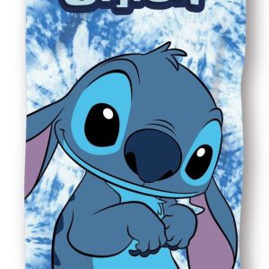 Disney Lilo and Stitch liten blå badhandduk, strandhandduk 70x140 cm (snabbtorkande)