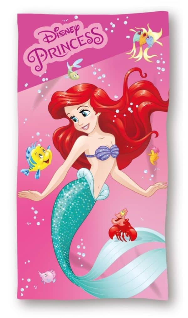 Disney Princess Sparkling Mermaid badhandduk, strandhandduk 70x140 cm (snabbtorkande)