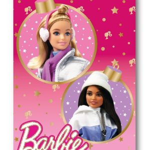 Barbie vinterjul polarfilt 100x140 cm