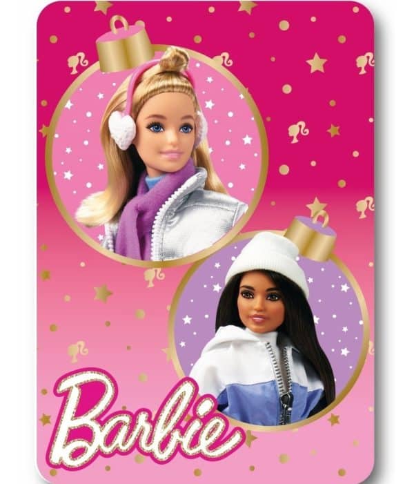 Barbie vinterjul polarfilt 100x140 cm