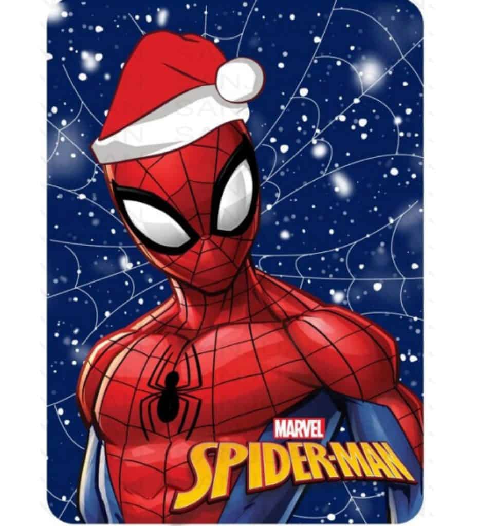 Spindelmannen julfilt i fleece 100x140 cm
