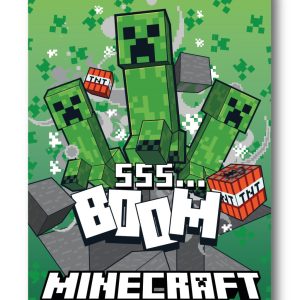 Minecraft SSS Boom fleecefilt 100x140 cm
