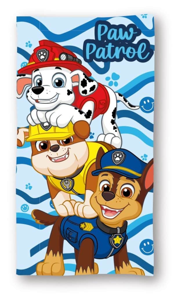 Paw Patrol Blue Wave badhandduk, strandhandduk 70x140 cm (Fast Dry)